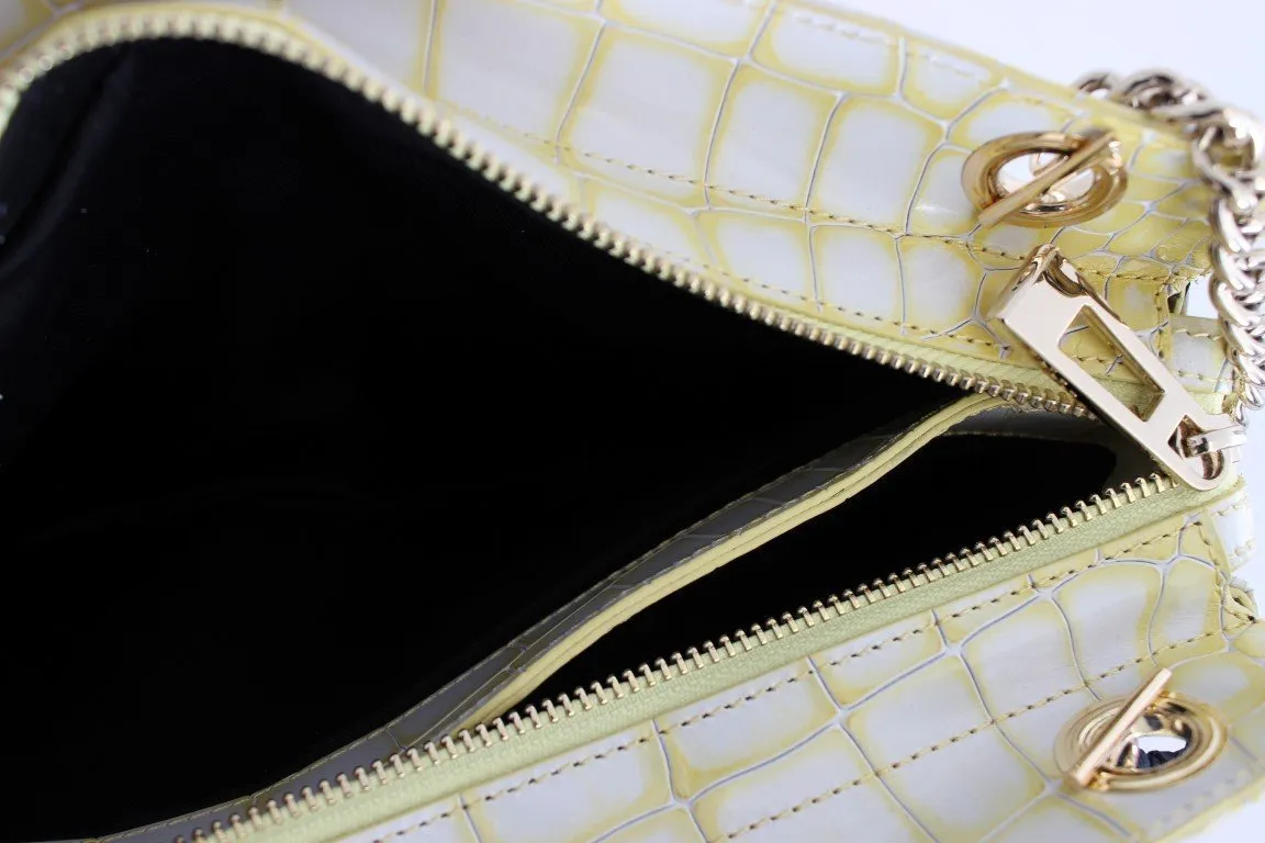 Yellow Leather Hand Shoulder Handbag