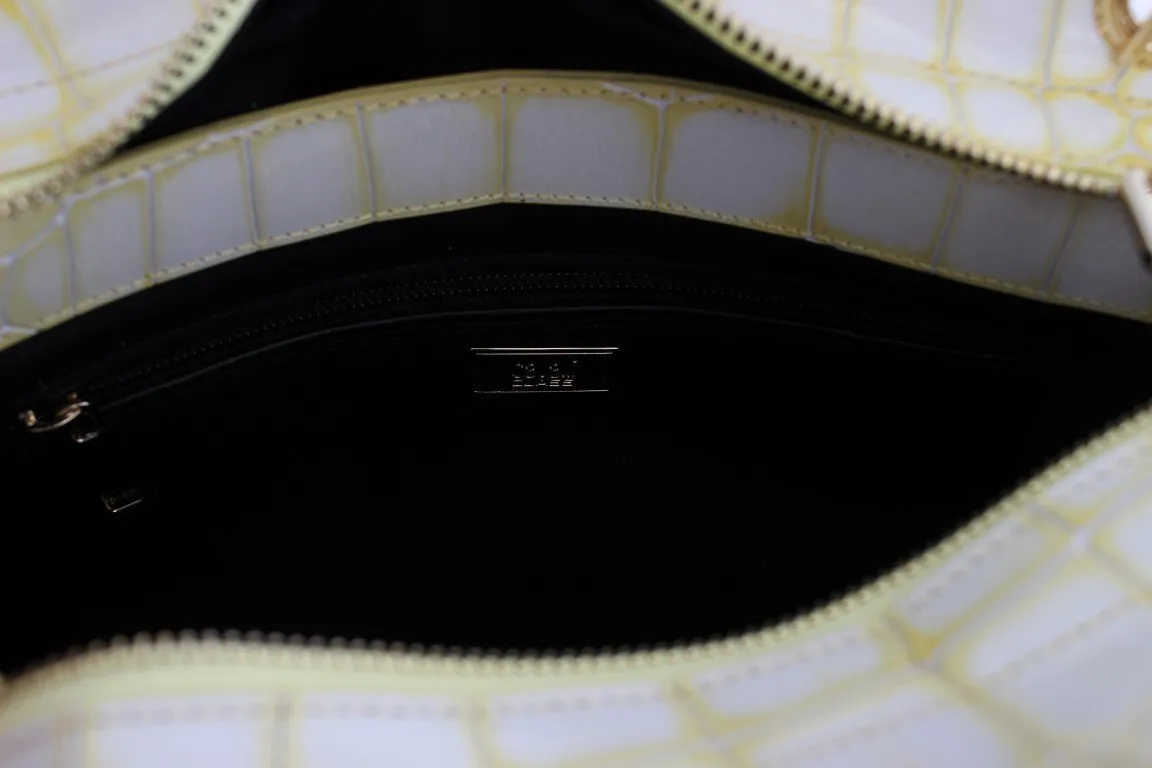 Yellow Leather Hand Shoulder Handbag