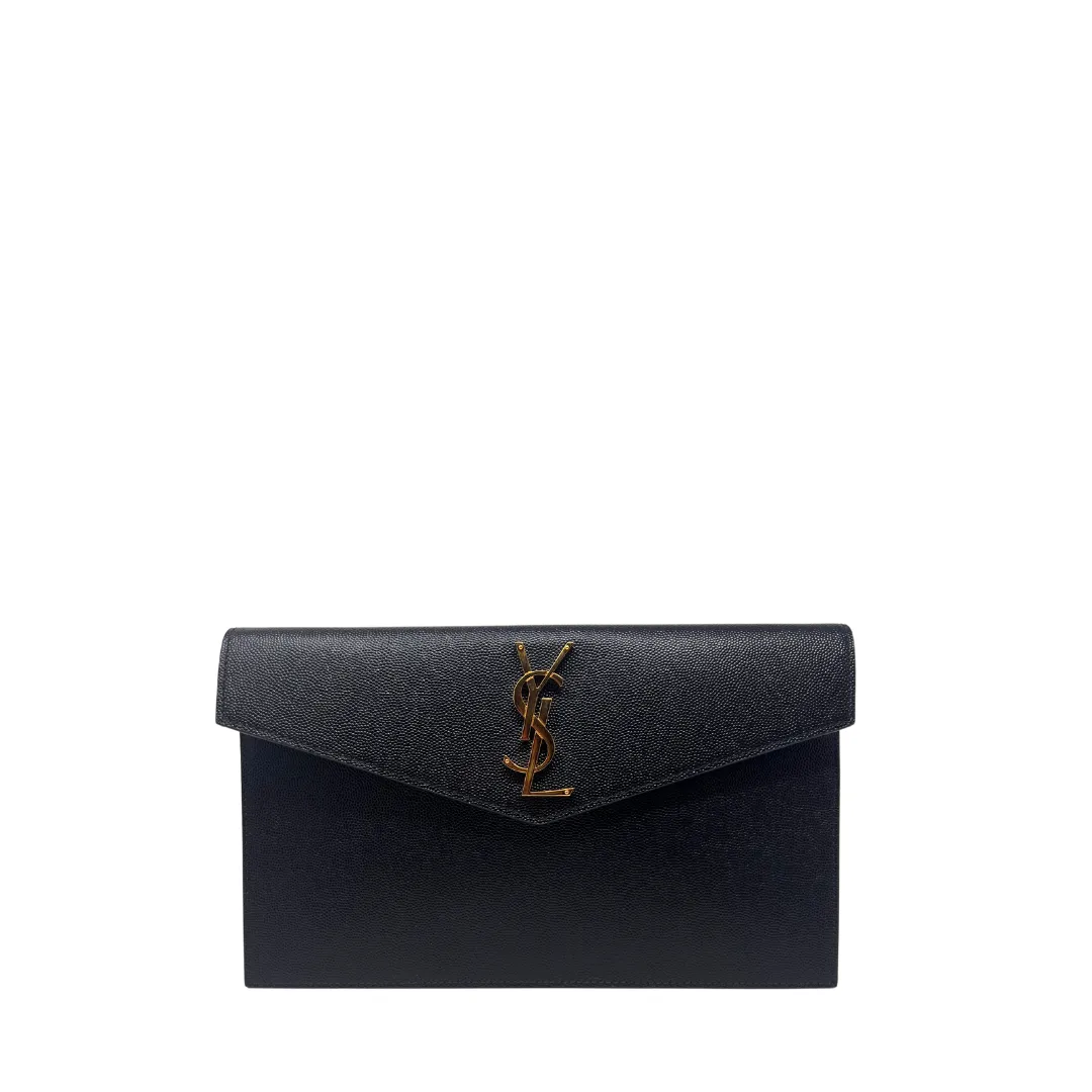 YSL Black Uptown Clutch