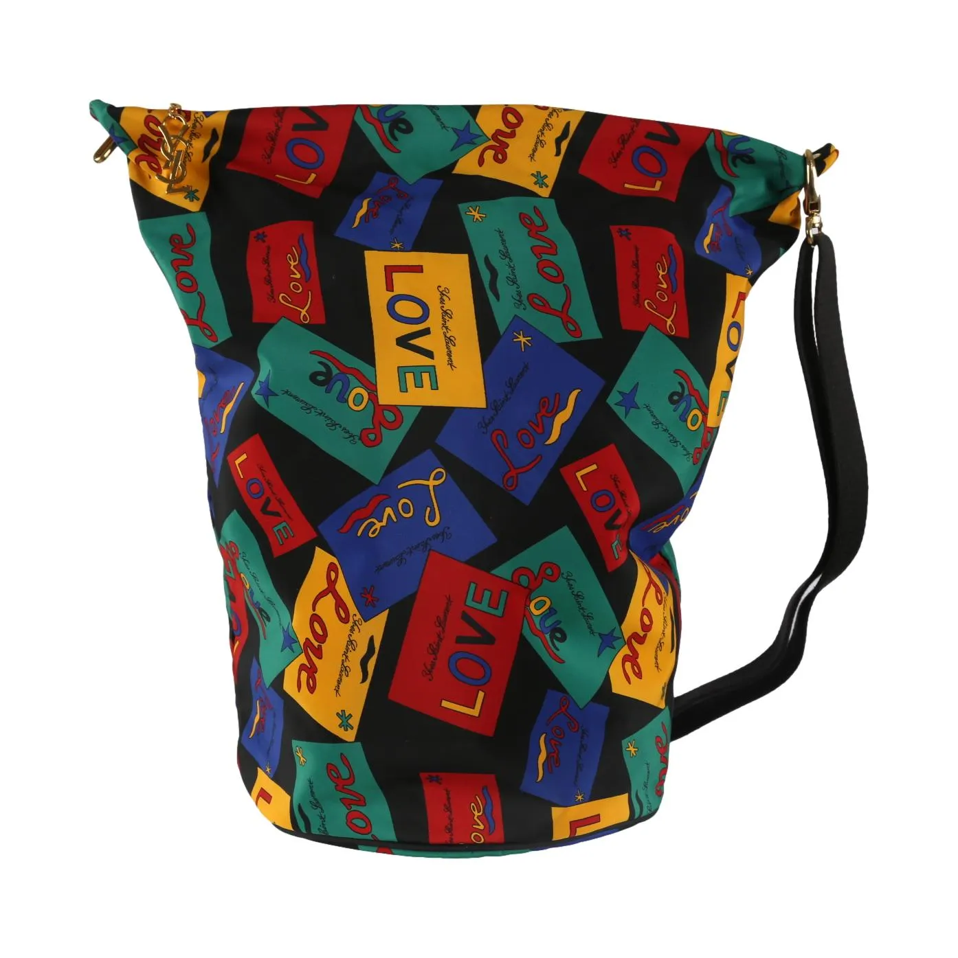 YSL Multicolor 'Love' Print Backpack