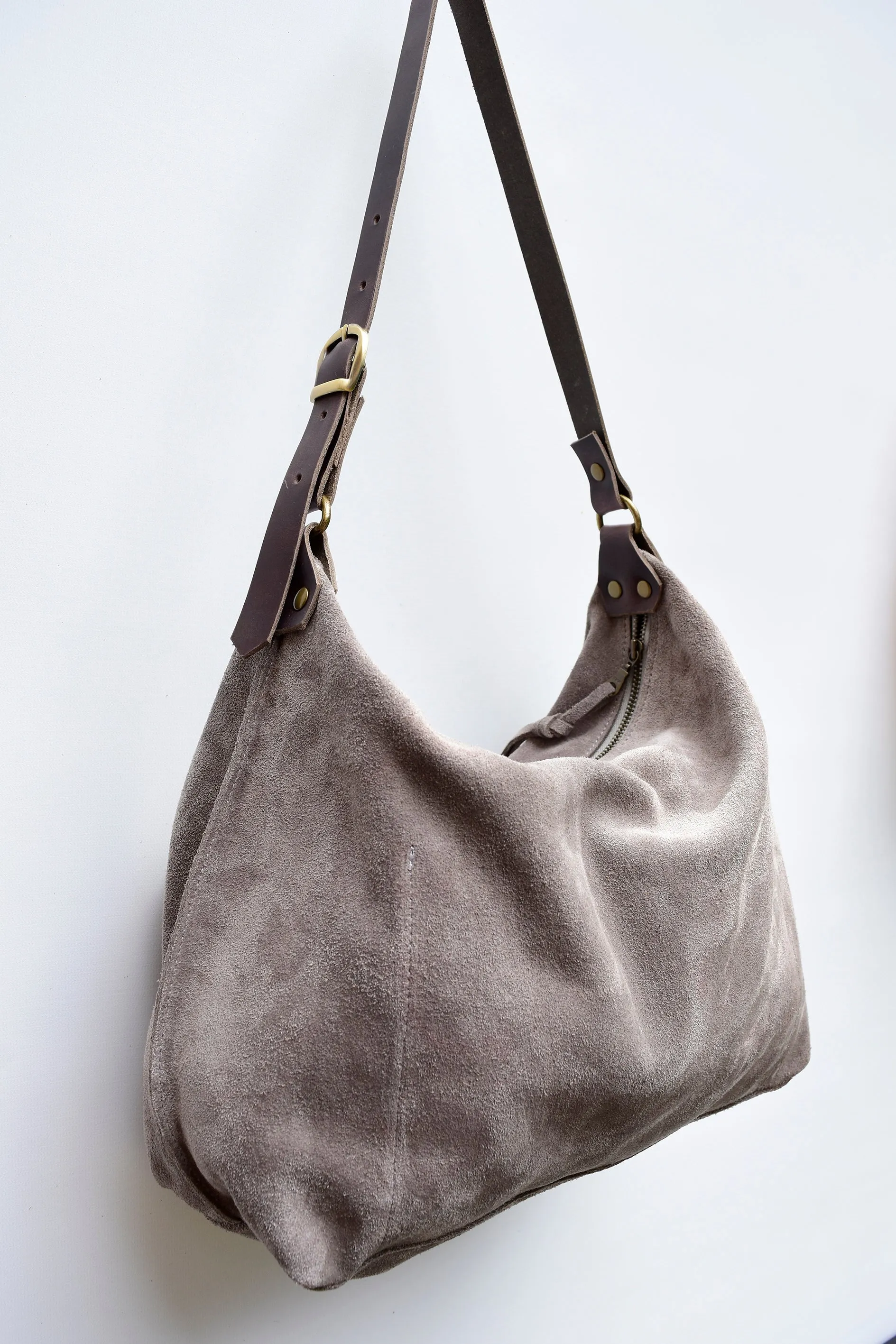 Zuri Suede Leather Hobo - Suede Shoulder Bag