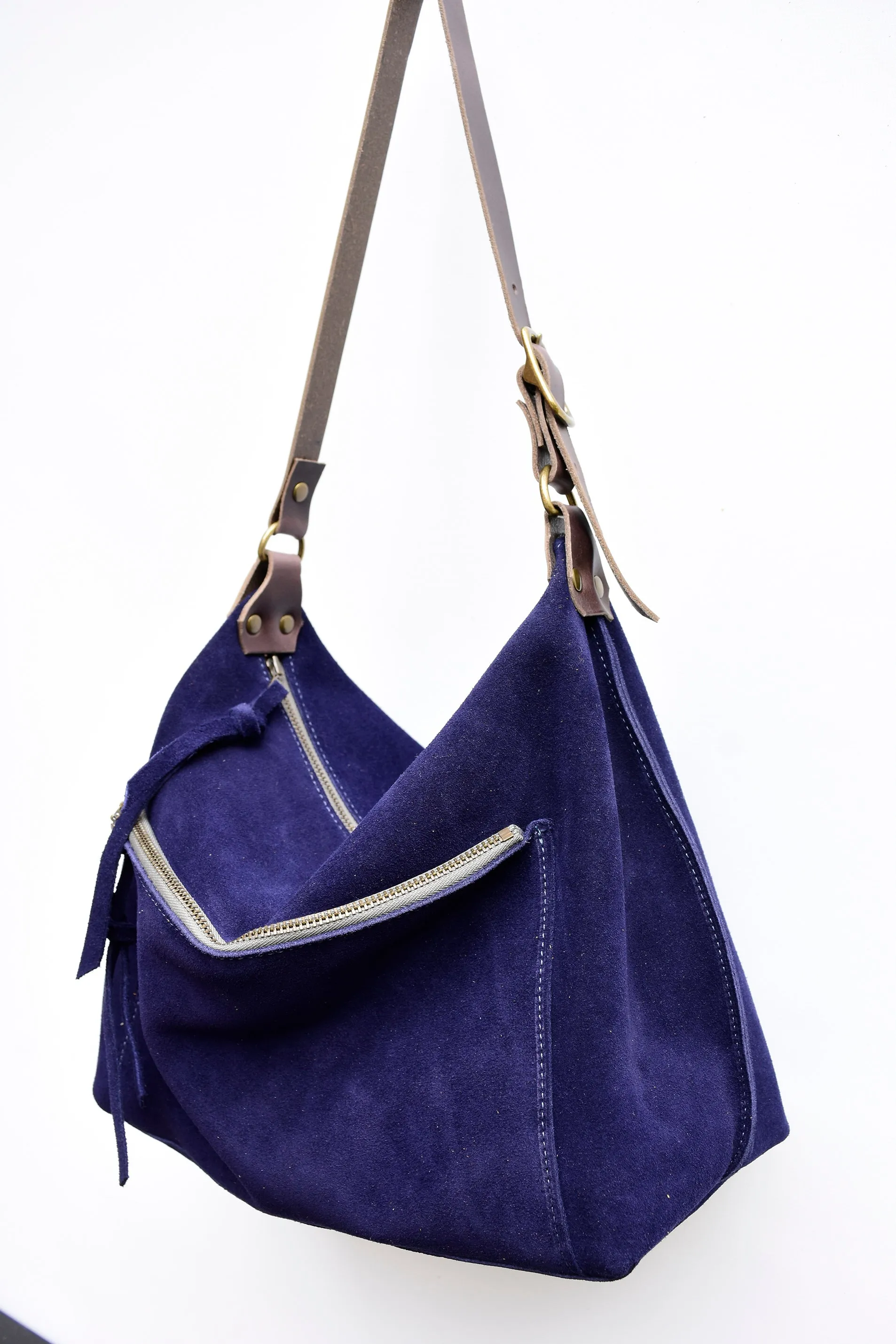 Zuri Suede Leather Hobo - Suede Shoulder Bag