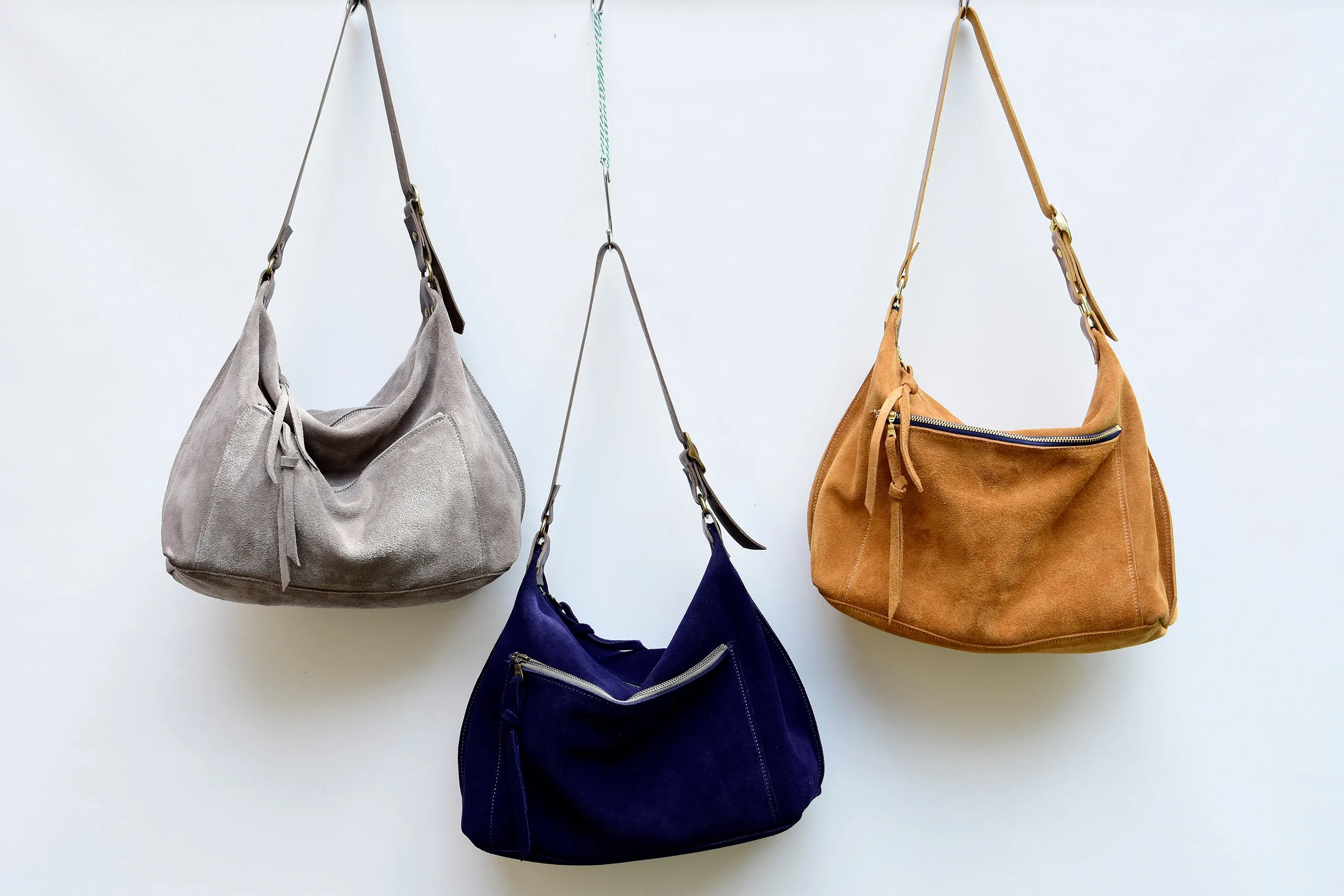 Zuri Suede Leather Hobo - Suede Shoulder Bag